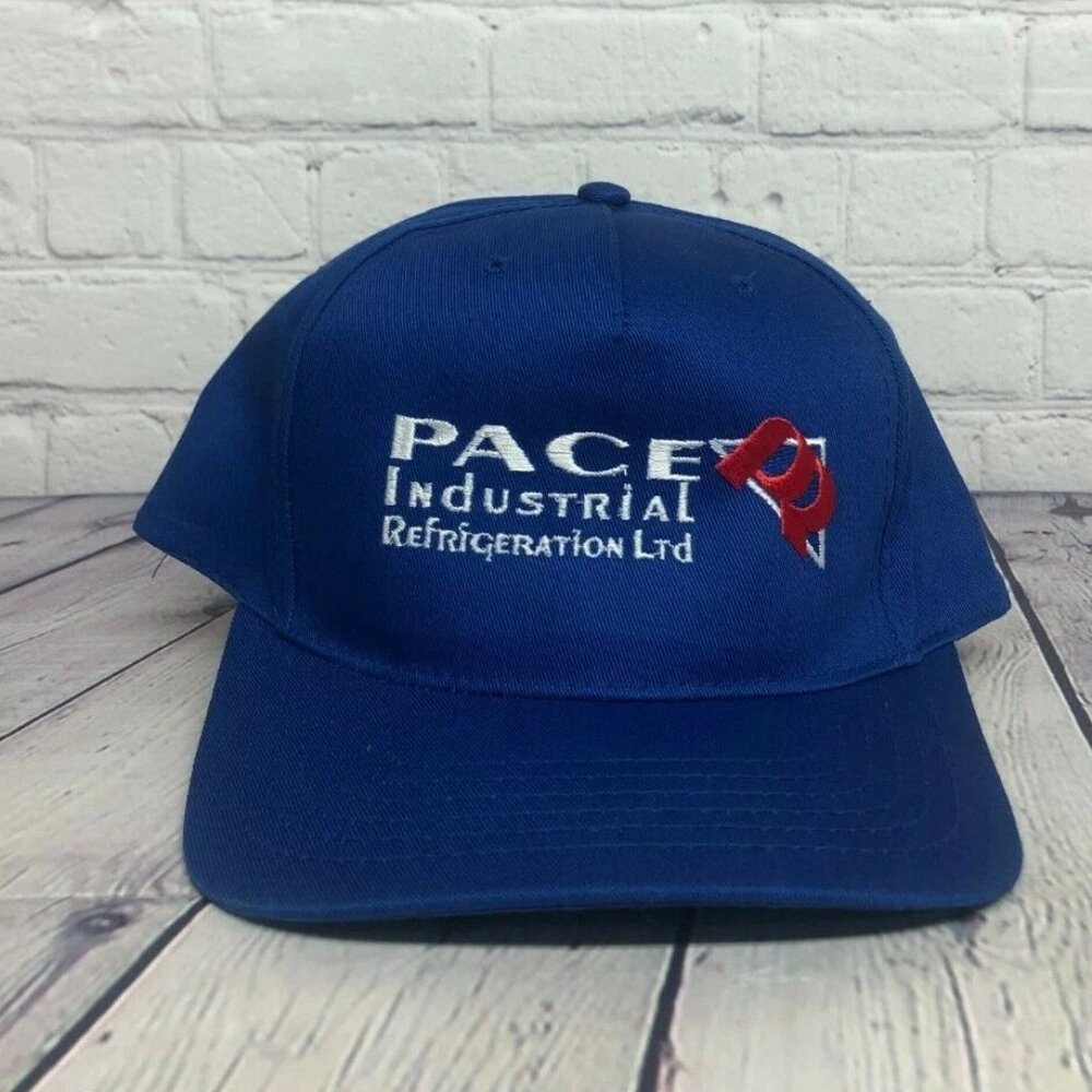 Vintage Hat PACE Industrial Refrigeration Ltd. 90s Baseball Cap Snapback Blue